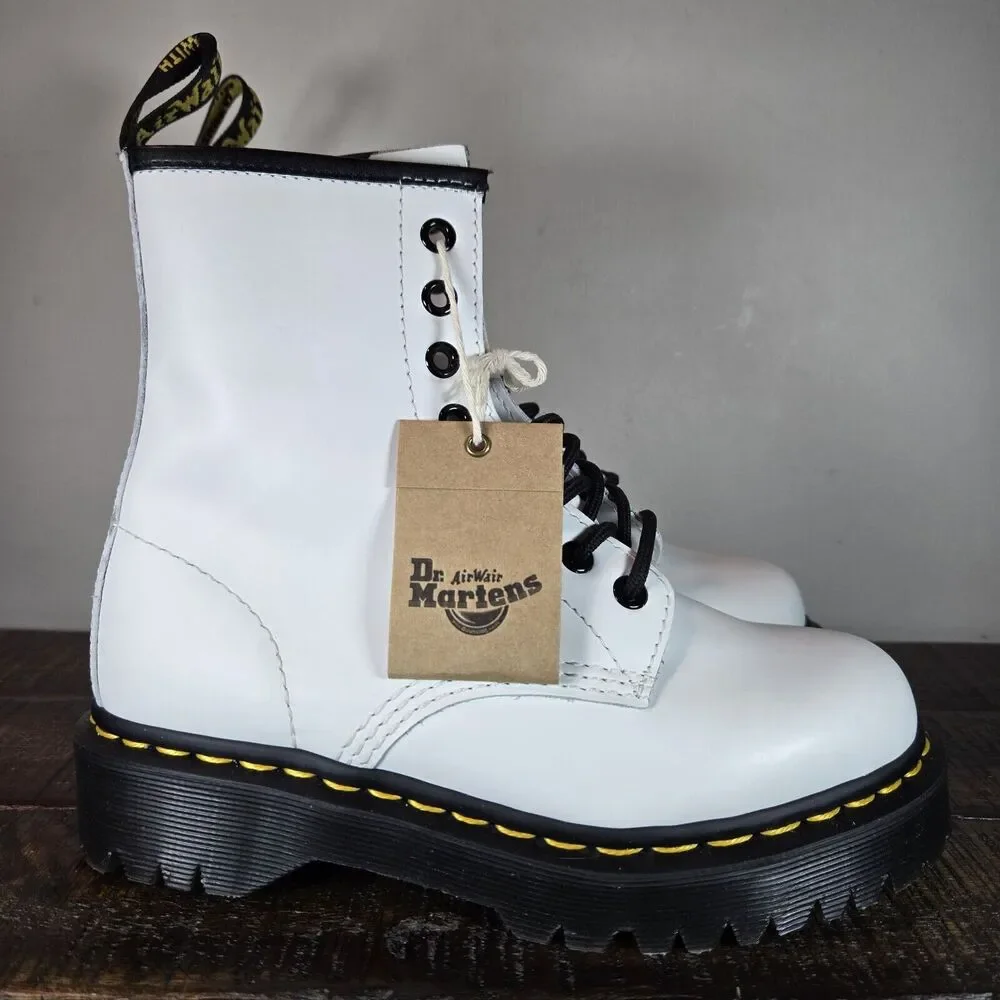 Dr. Martens 1460 Made In England Boots White Mens SIZE 11 Brand NEW 1460 Vintage Made in England Lace Up Boots in White | Dr  main image 4